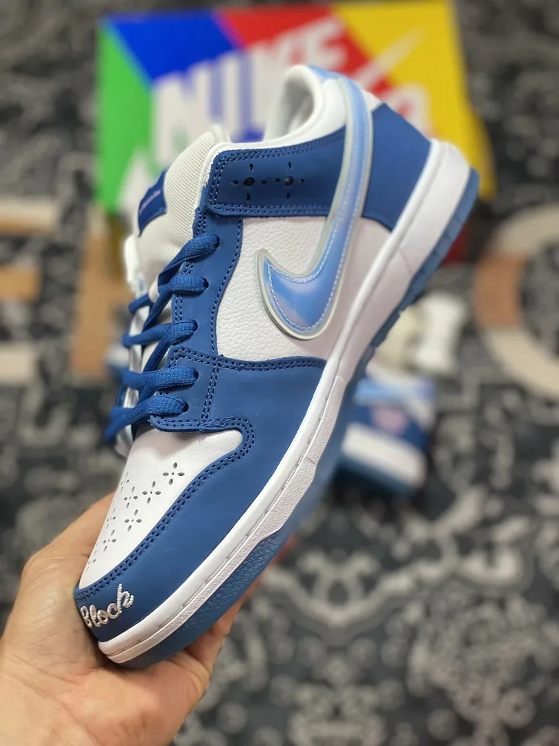 Nike SB Dunk Low White Perforated Skate Shoes — photo 3