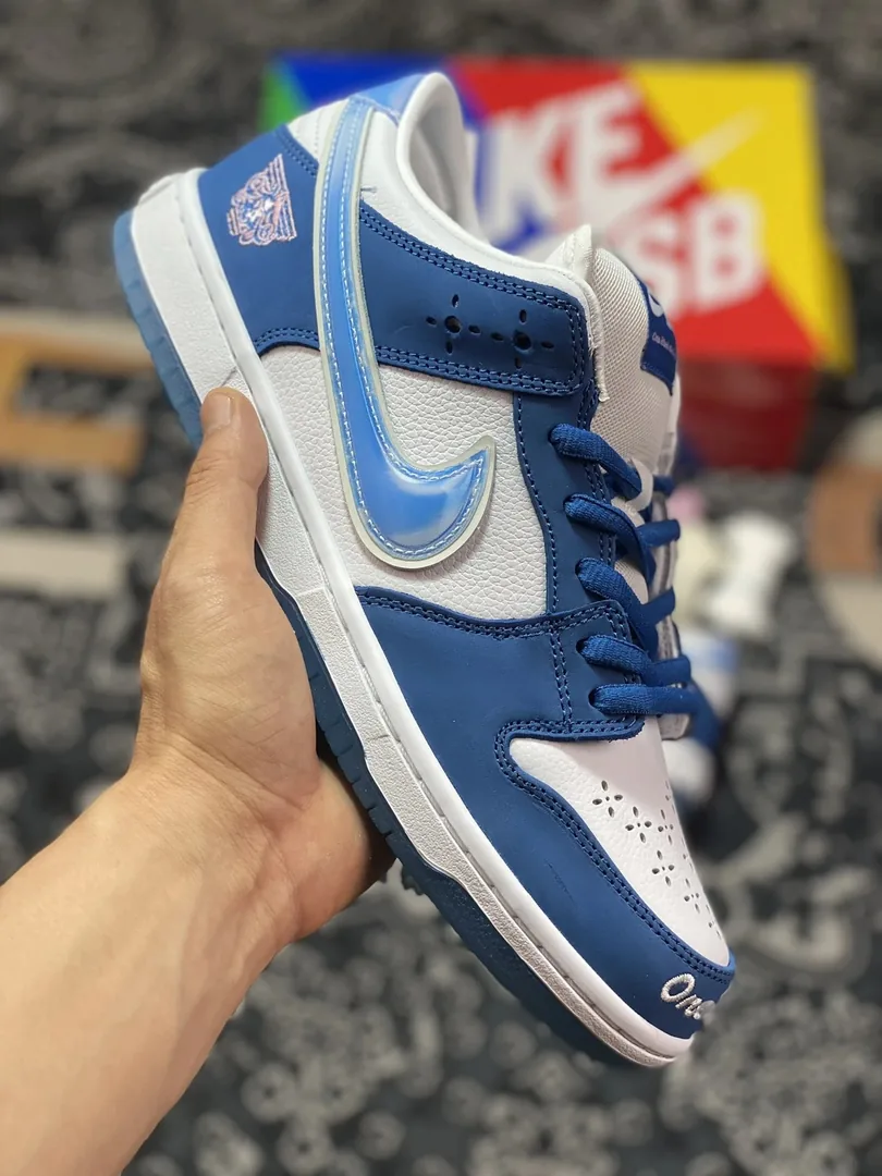 Nike SB Dunk Low White Perforated Skate Shoes