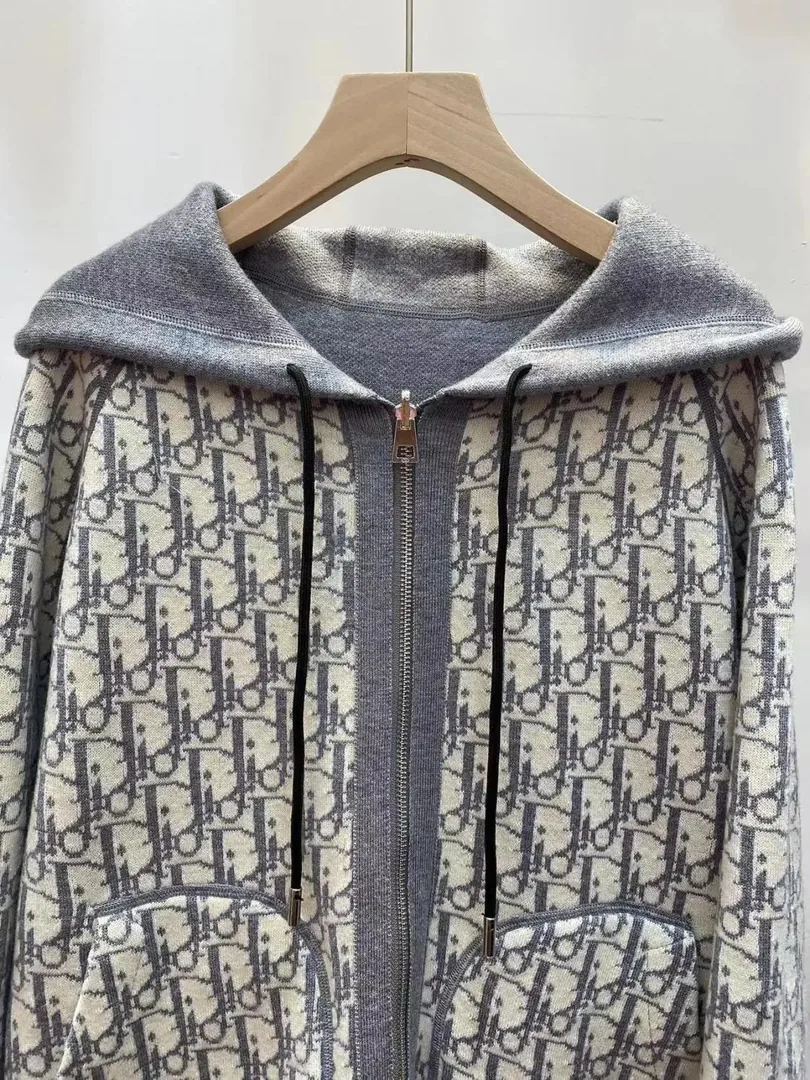 Reversible Hooded Zip Cardigan — Photo 3