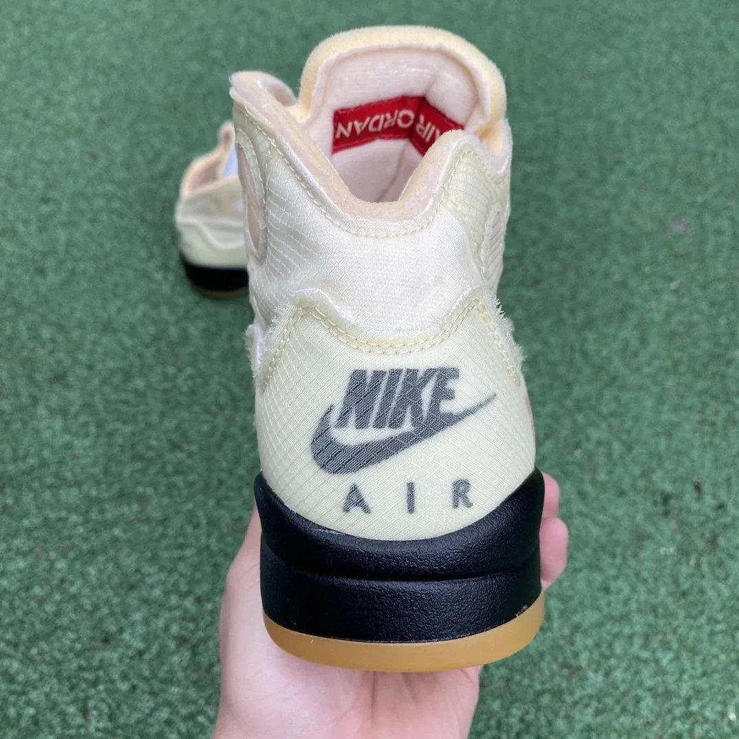 Air Jordan 5 Off-White Grey — photo 4