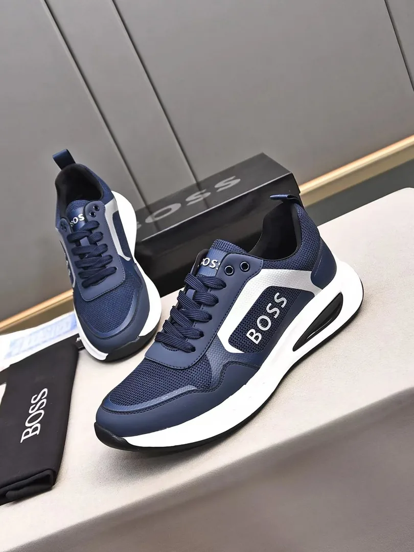 Boss Navy Suede BS Low-Tops — Photo 14
