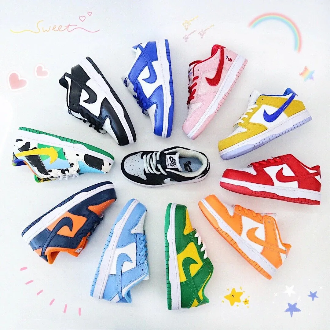 Nike Dunk Low Kids Lace-Up Skate Shoes — QC