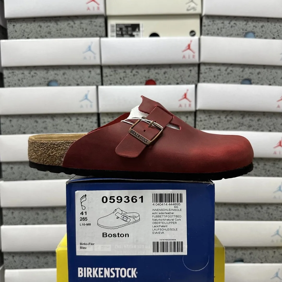 Boston Suede Leather Clog Slides — QC