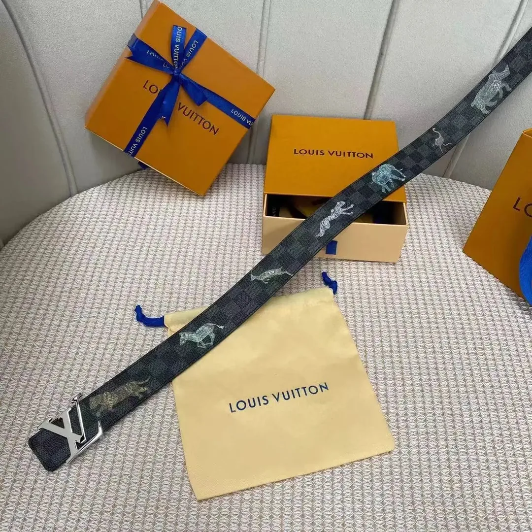 Louis Vuitton Damier Graphite LV Buckle Belt — QC