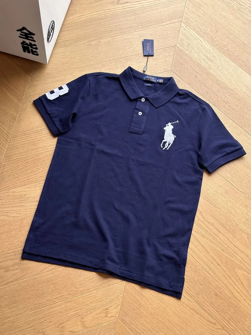 Embroidered Pique Cotton Polo Shirt — QC