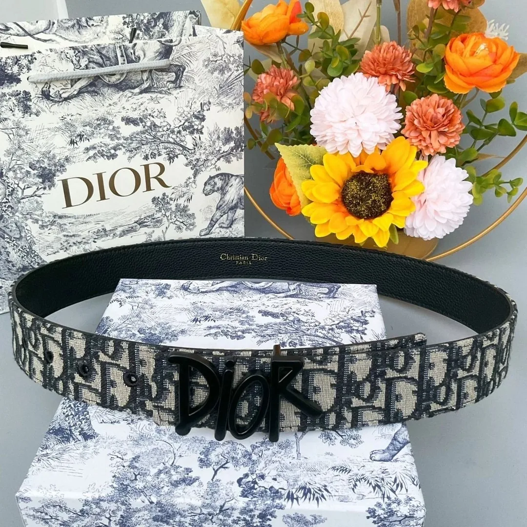 Dior Leather Letter Belt — QC