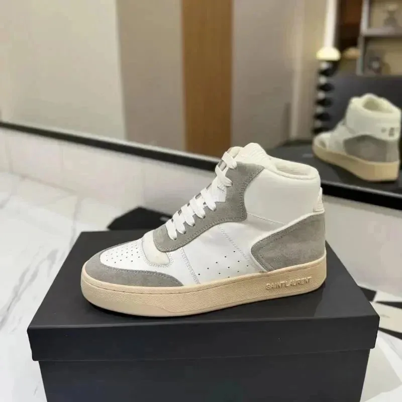 Saint Laurent White Lace-Up Runners — QC