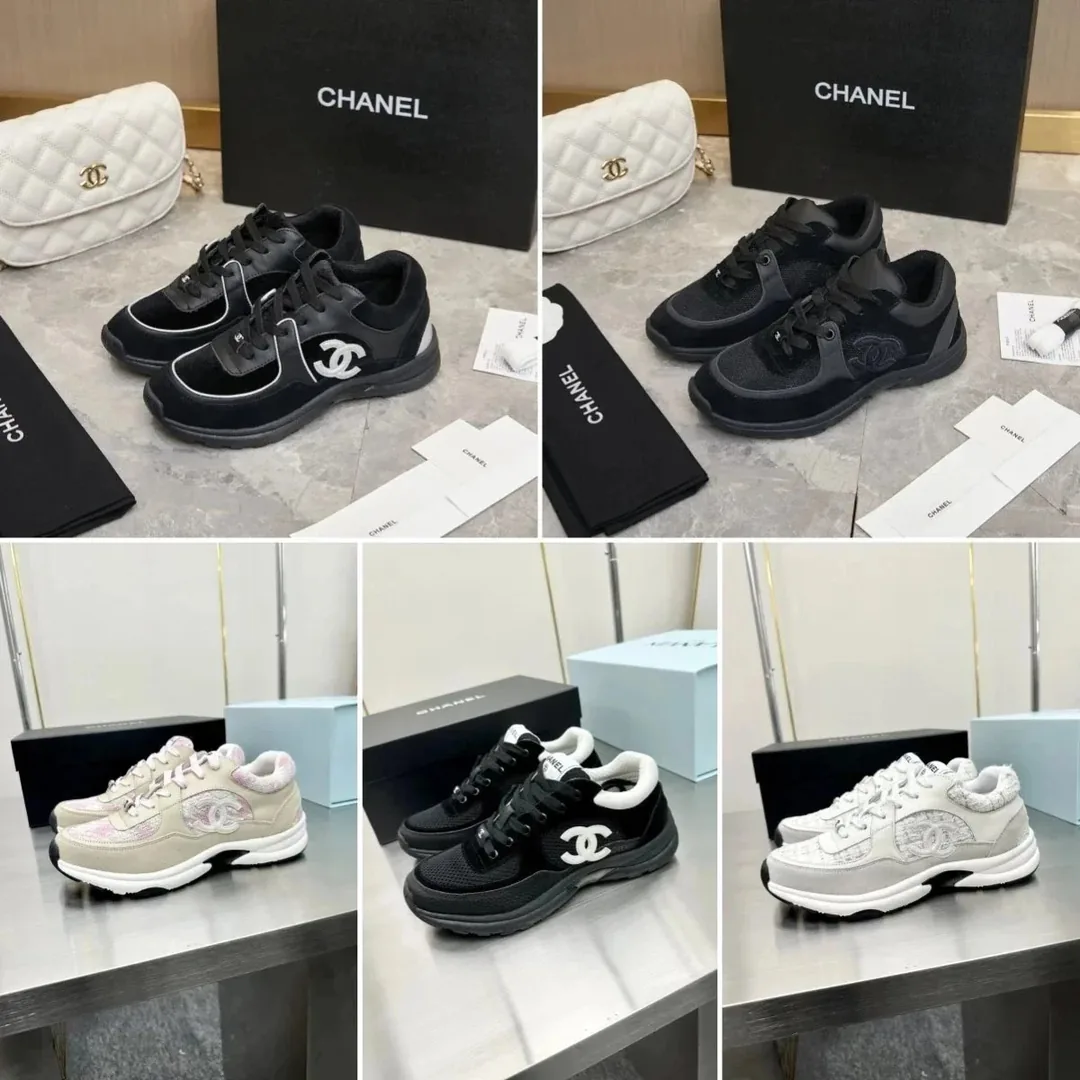 Chanel CC Sneakers Black Flats
