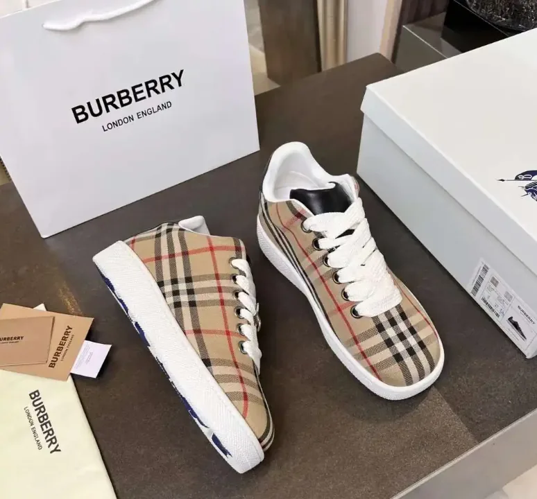 Burberry Vintage Check Sneaker White Athletic Sneakers
