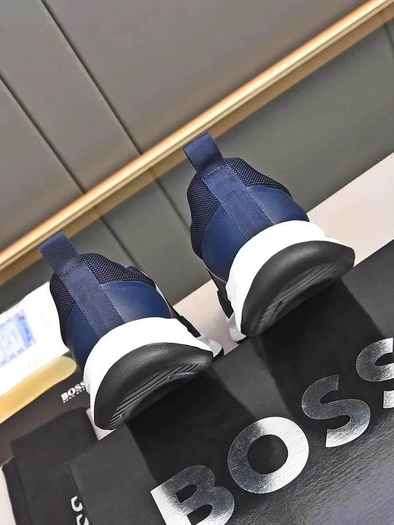 Boss Navy Suede BS Low-Tops — photo 11