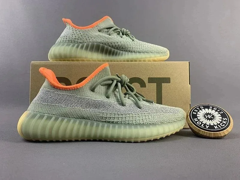 Adidas Yeezy 350 V2 Beige Lace-Up Sneakers — Photo 6