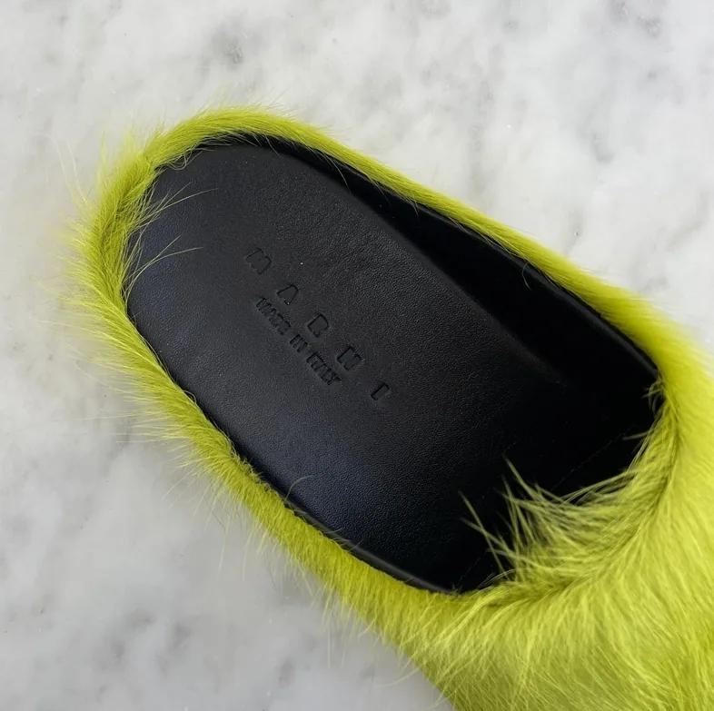 Marni Calfskin Fussbett Sabot Mule — QC