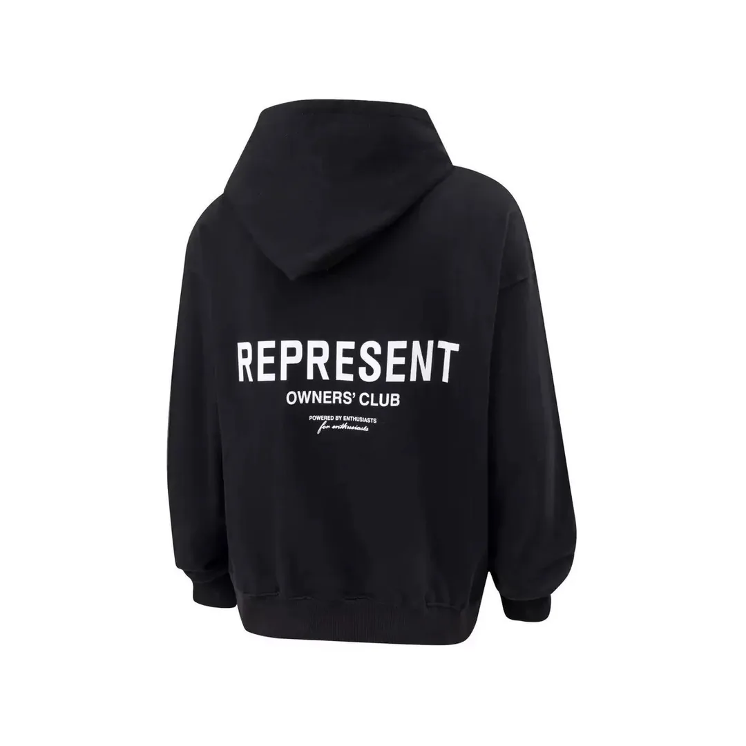 Represent Logo Print Hooded Hoodie — Photo 3