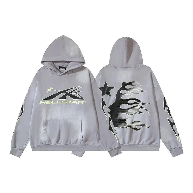 Hellstar Flame Face Washed Hoodie — Photo 2