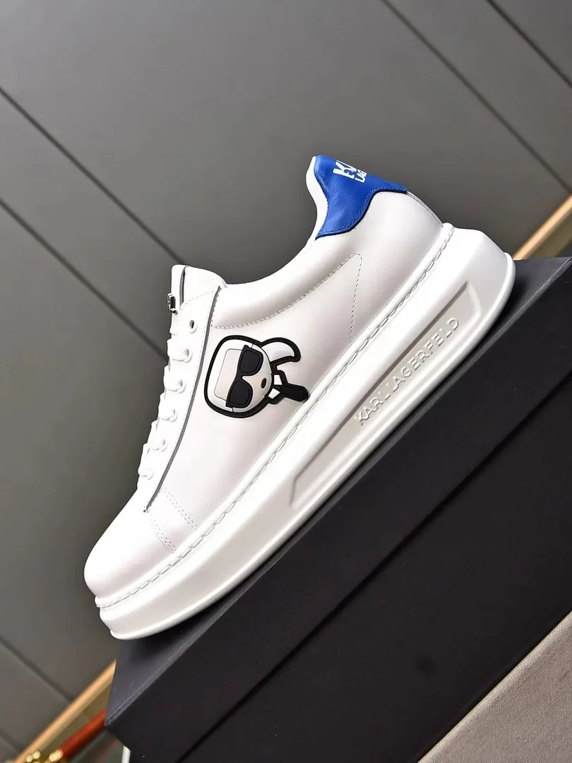 Karl Lagerfeld Kapri White KC Low-Top Sneakers — QC