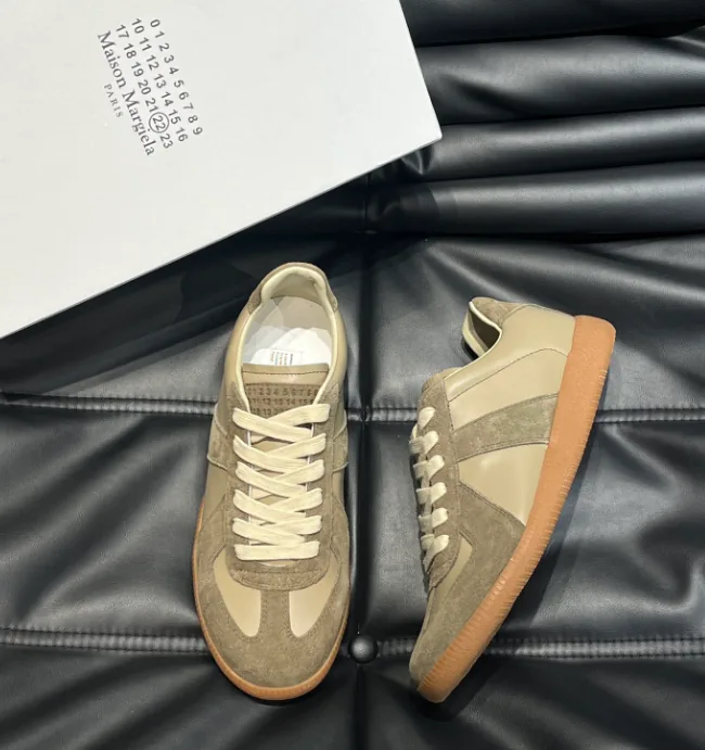 Maison Margiela Replica Beige Low-Top Skate Shoes — Photo 11