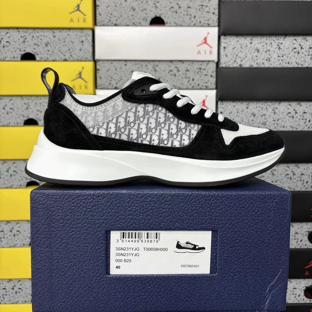 Dior B25 White Black Runners