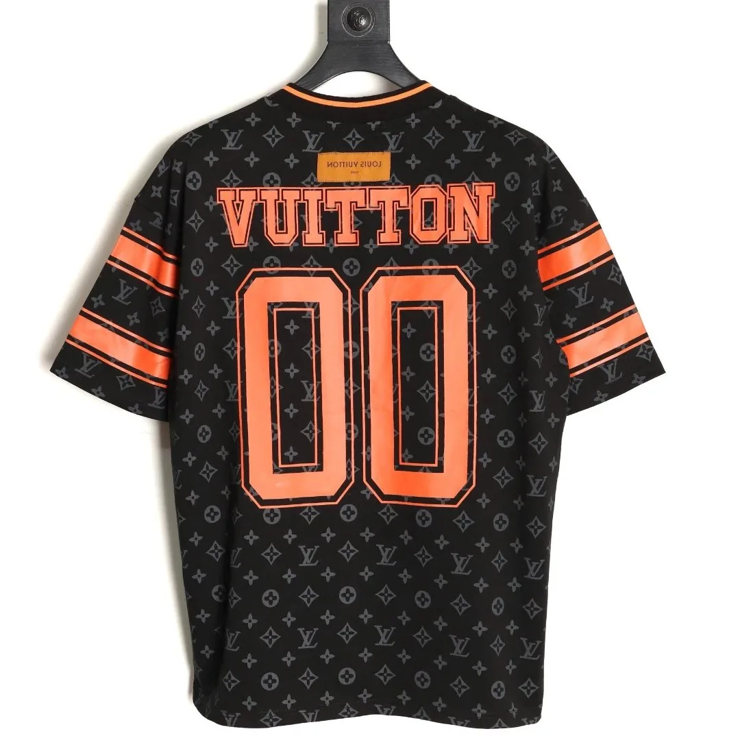 Orange Letter Print T-Shirt — QC