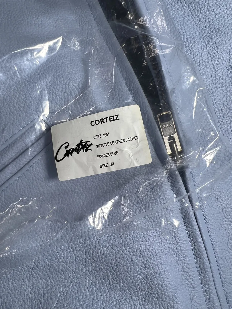 Corteiz Blue Leather Jacket — Photo 11