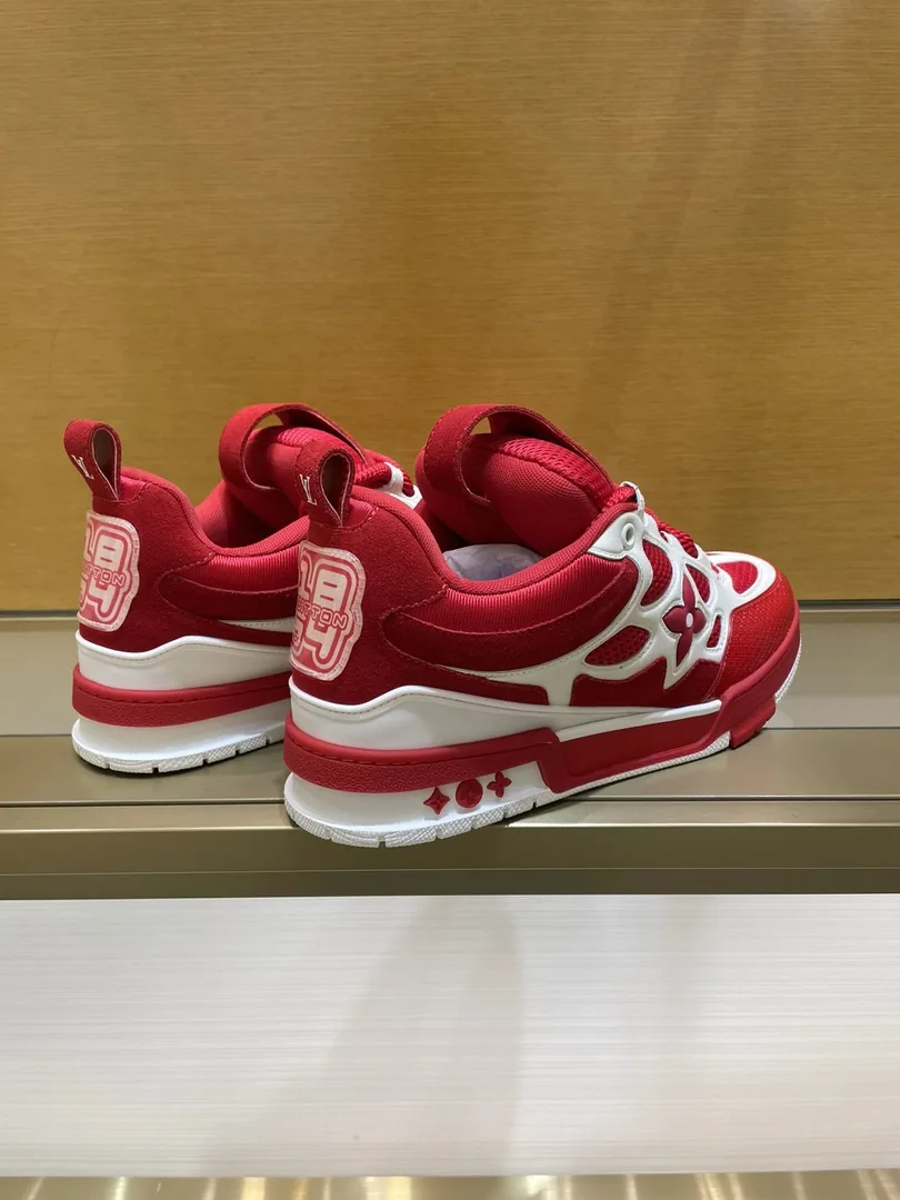 Louis Vuitton LV Trainer Red White Skate Shoes — Photo 6