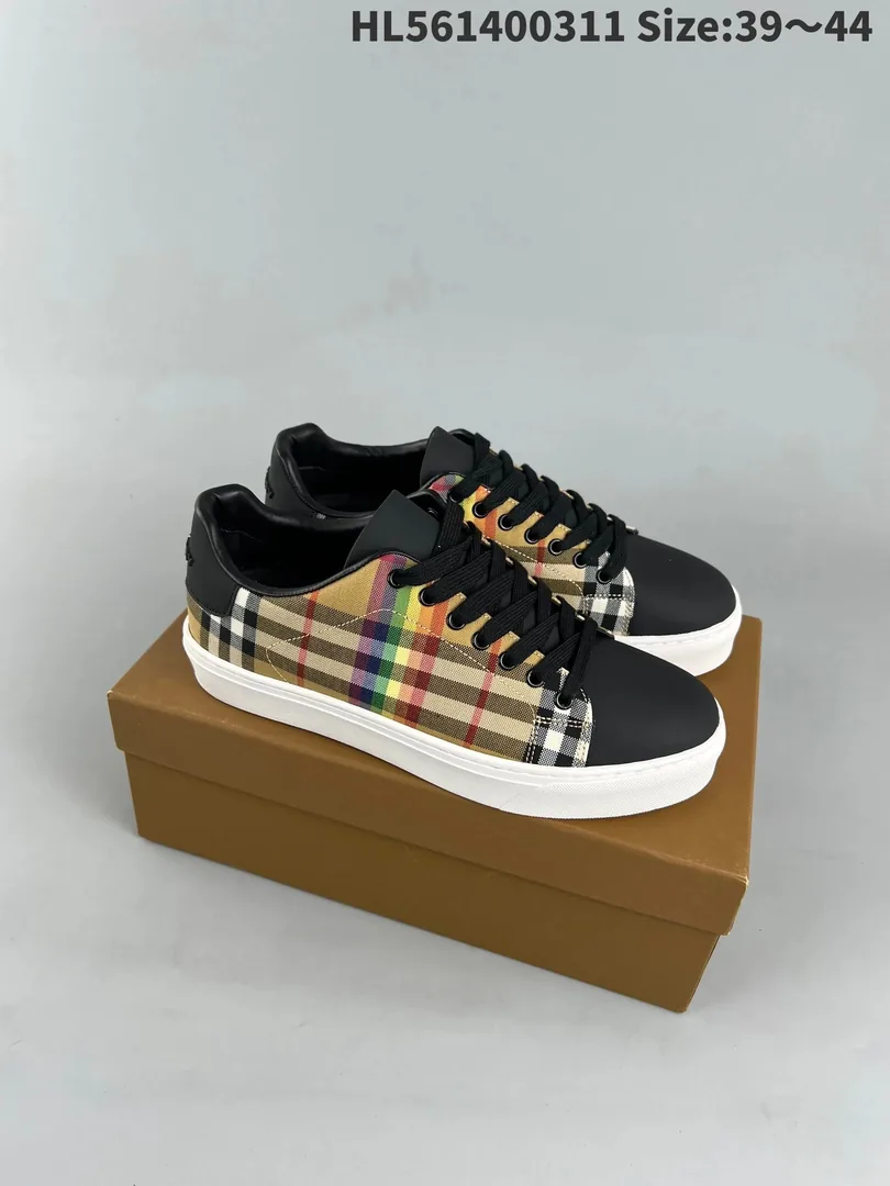 Burberry Vintage Check Sneaker White Black Rainbow Plaid Sneakers — Photo 10