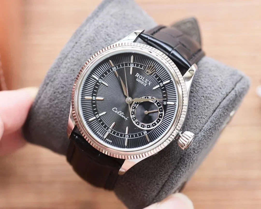 Rolex Cellini Leather Strap Watch
