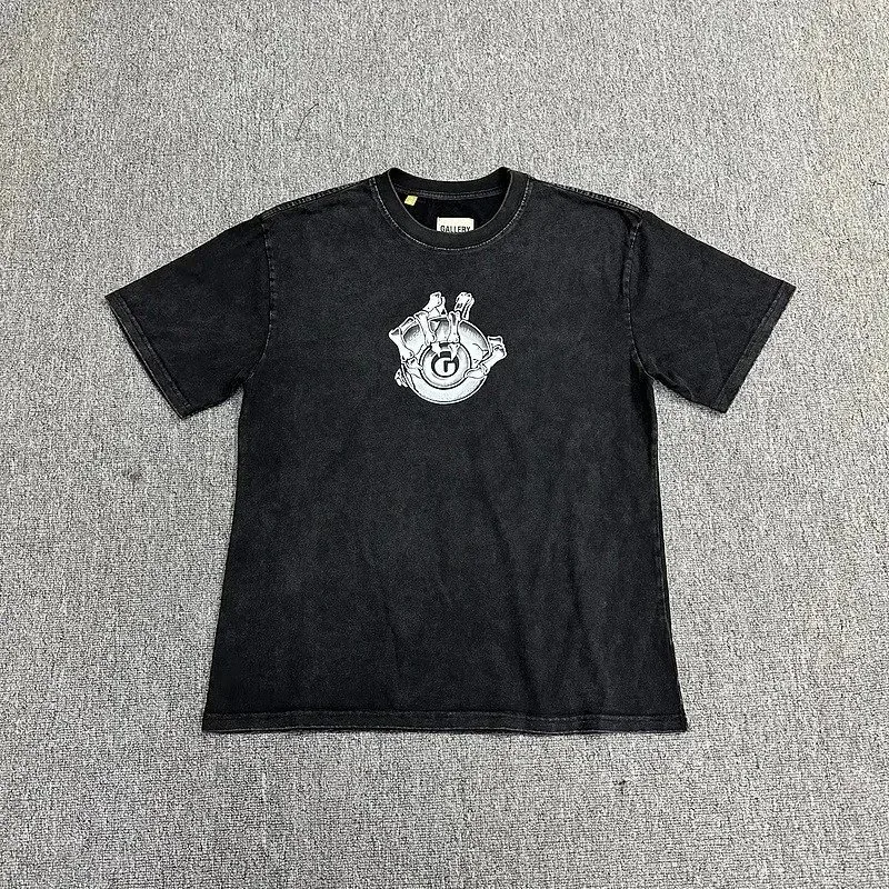 Washed Distressed Graffiti Cartoon T-Shirt — Photo 15