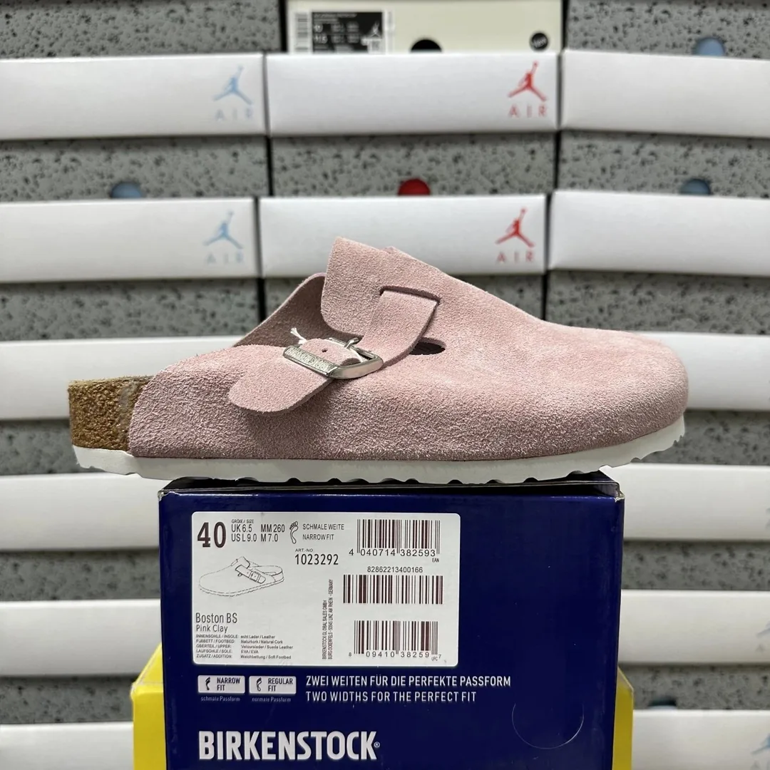 Boston Suede Leather Clog Slides — QC