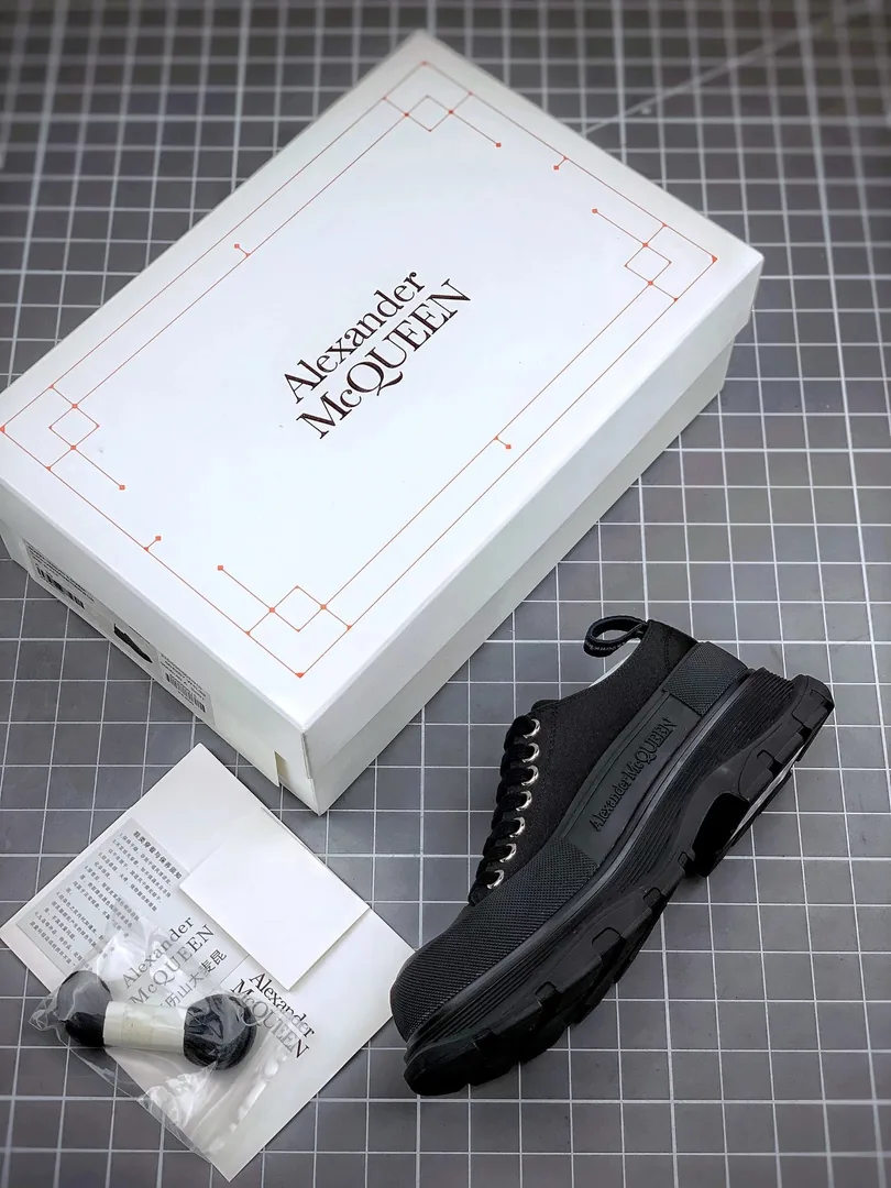 Alexander McQueen White Platform Canvas Shoes — Photo 7