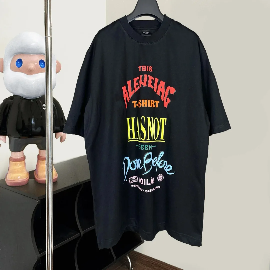 Balenciaga Foam Print Letter T-Shirt — Photo 6