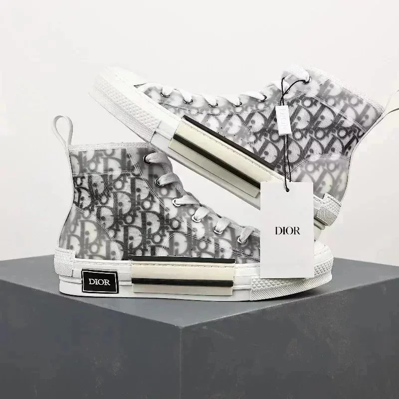 Dior B23 Grey Canvas Shoes — QC