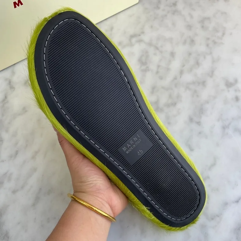 Marni Calfskin Fussbett Sabot Mule — QC