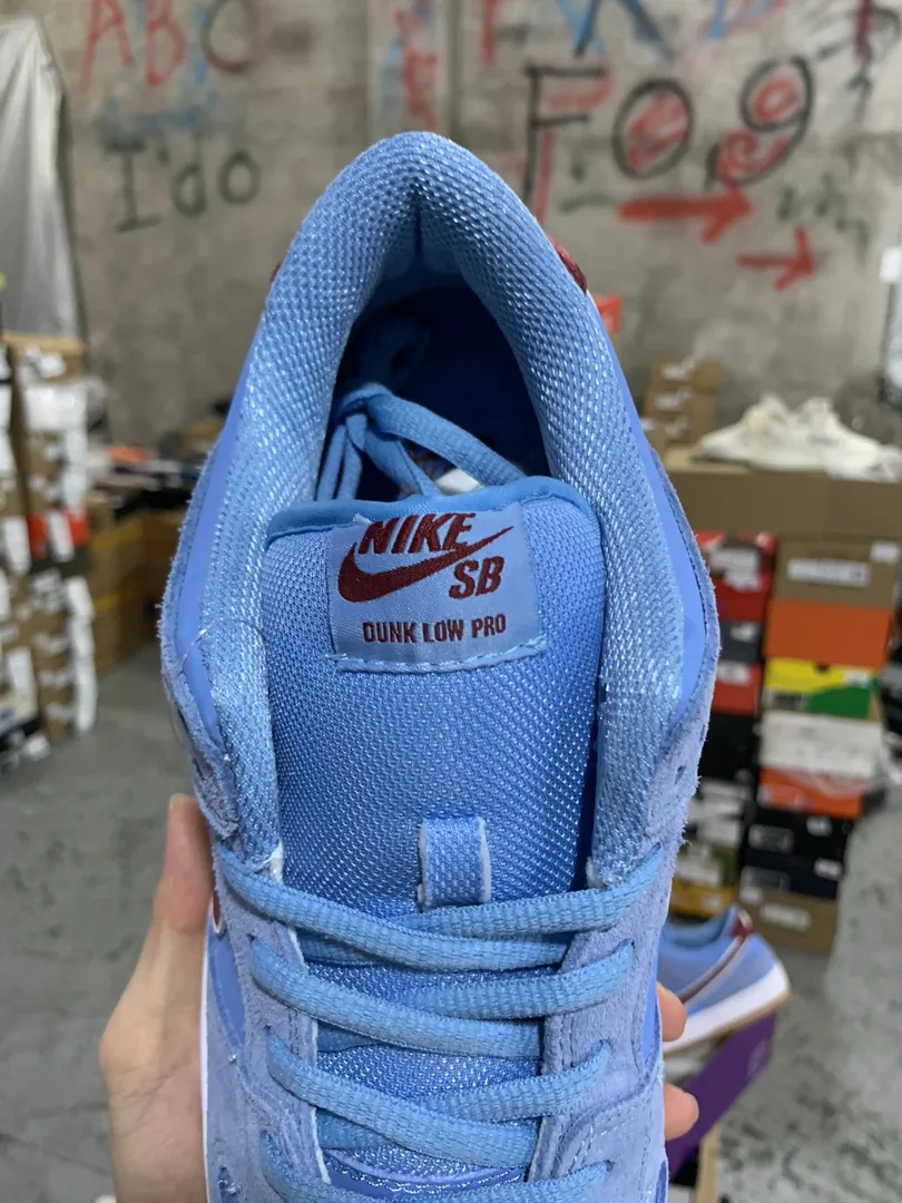 Nike Dunk Low Blue Platform Leather Dad Shoes — QC