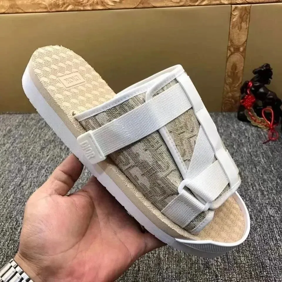 Dior Oblique Strap Slide Sandals — Photo 14