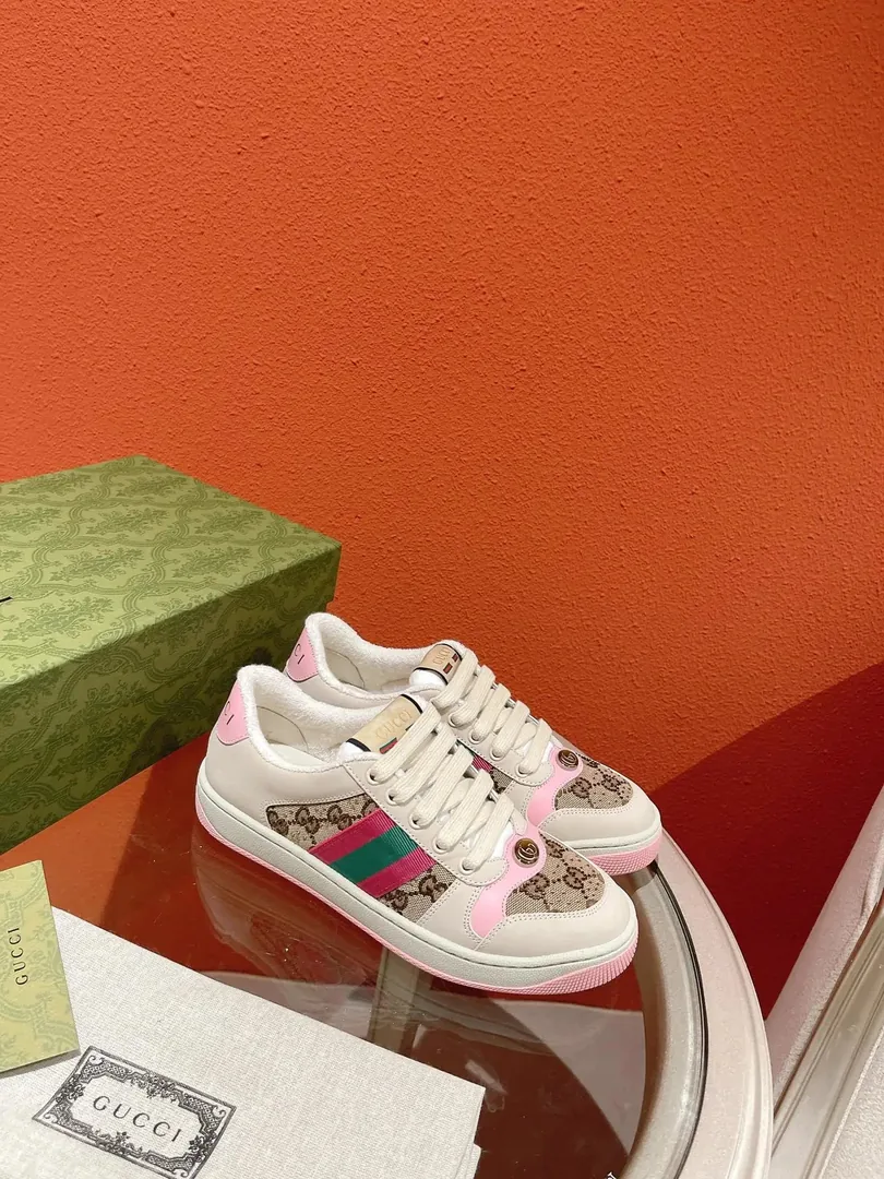 Gucci Screener Beige Low-Top Sneakers — photo 3