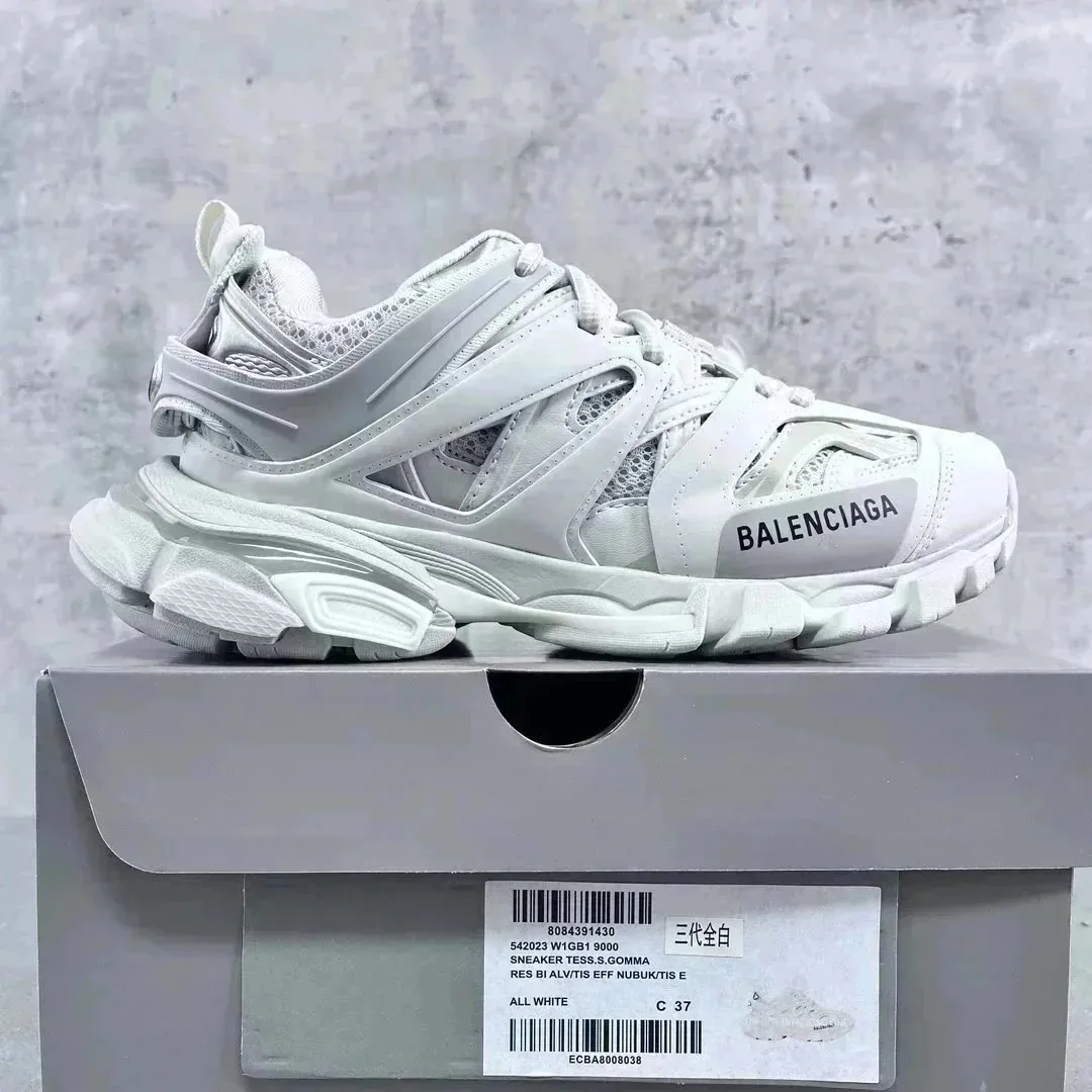 Balenciaga Track White Athletic Sneakers — Photo 11
