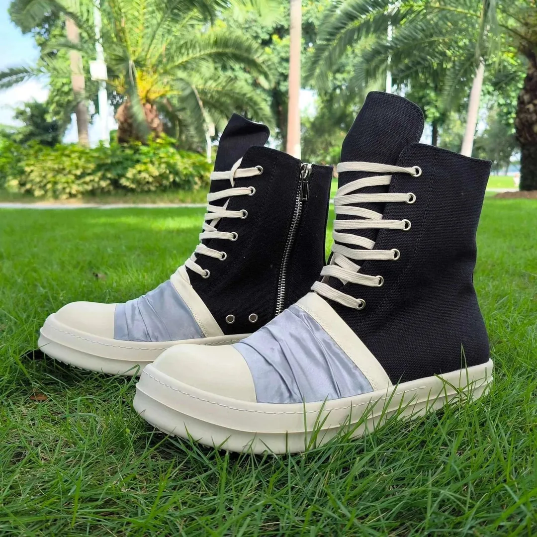 Rick Owens Ramones White Canvas High-Tops — Photo 12