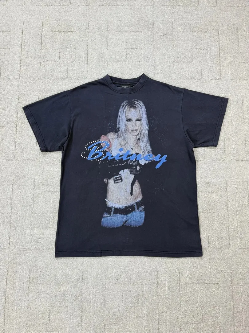 Cotton Portrait Graphic T-Shirt
