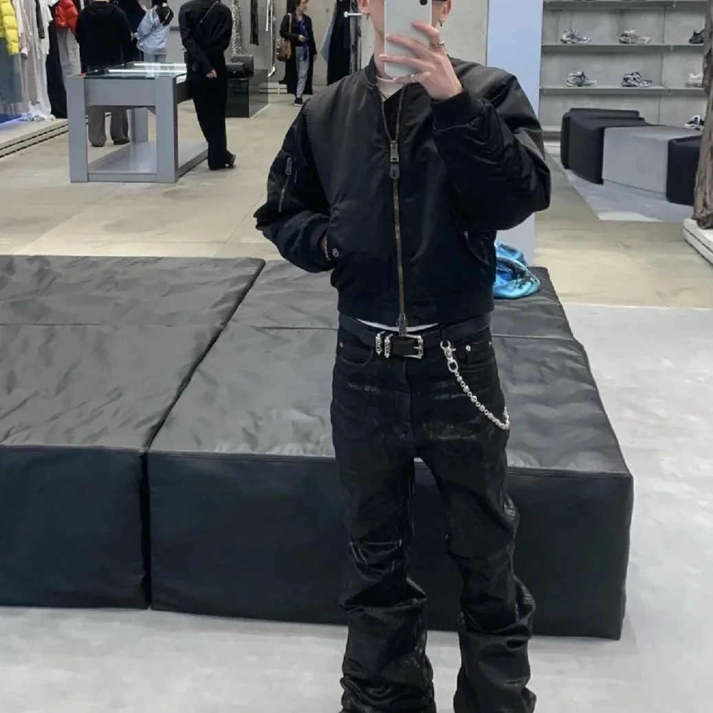 Shrunk Boxy Nylon Bomber Jacket — photo 2