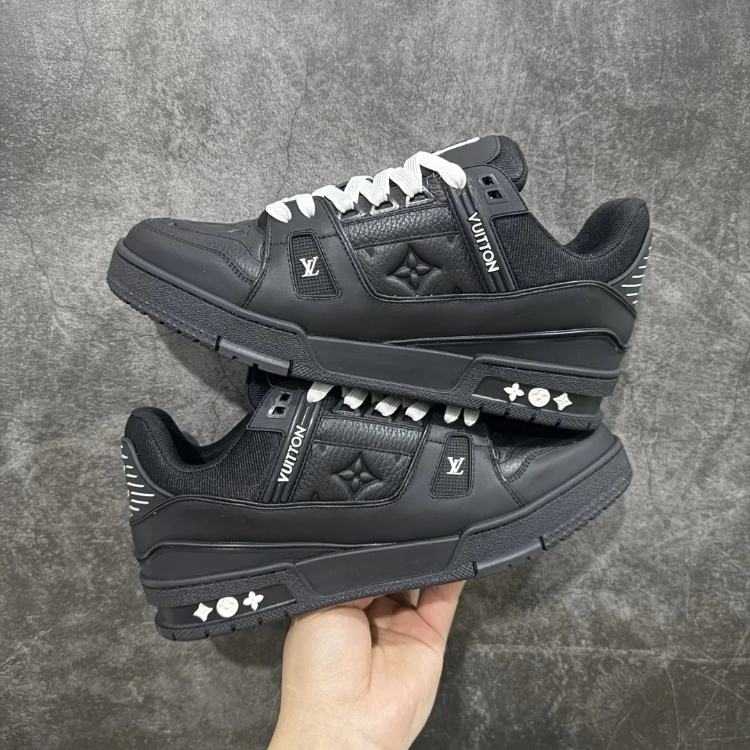 Louis Vuitton LV Trainer Grey Embossed Monogram Trainers