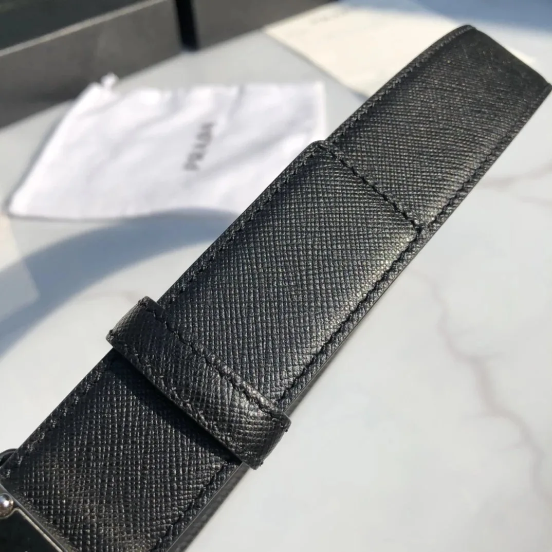 Gold Enamel Buckle Leather Belt — Photo 9