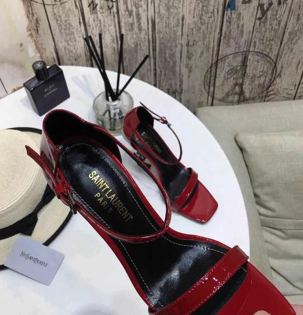Saint Laurent Opyum Black White High Heels — Photo 4