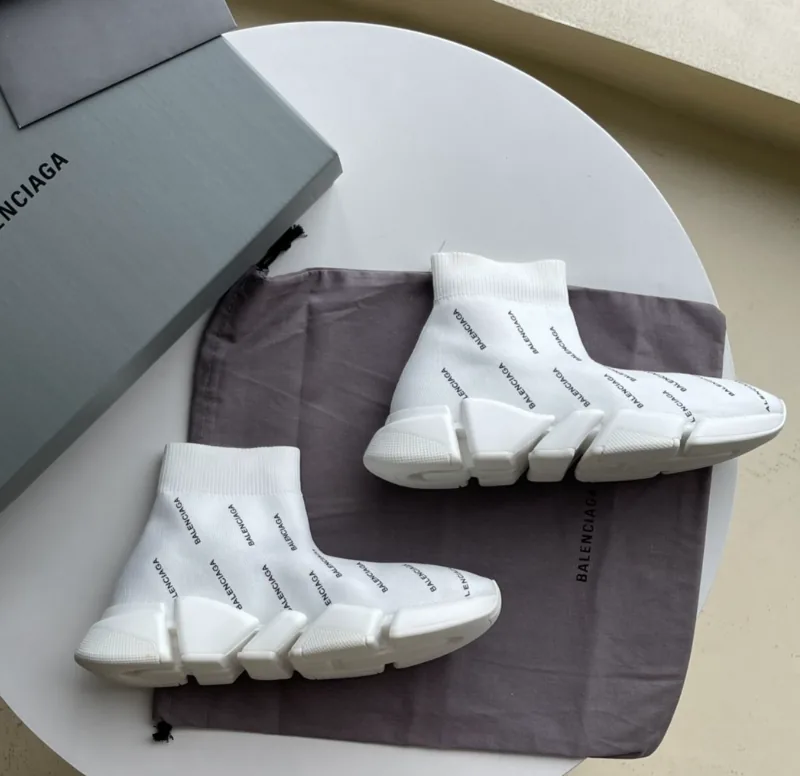 Balenciaga Speed Trainer Black White Sock Slip-Ons — photo 9