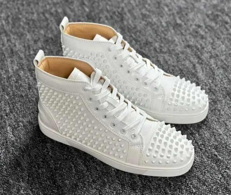 Christian Louboutin White Studded Trainers — Photo 9