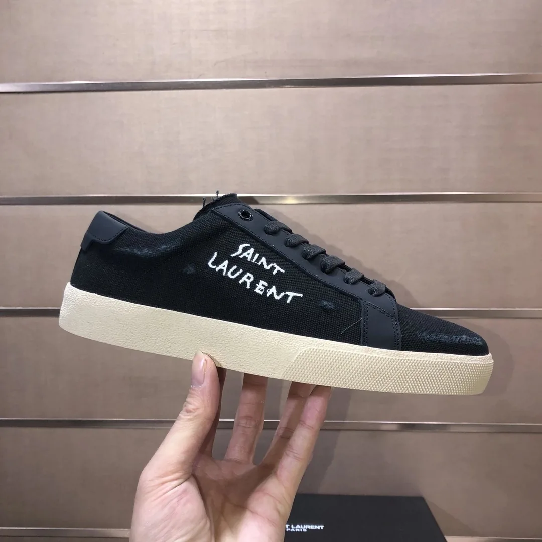 Saint Laurent White Logo Sneakers — Photo 2