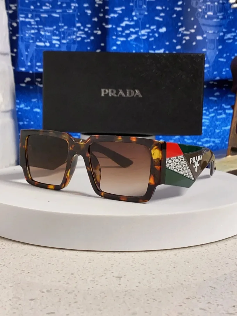 Prada Logo Rectangular Sunglasses — Photo 13