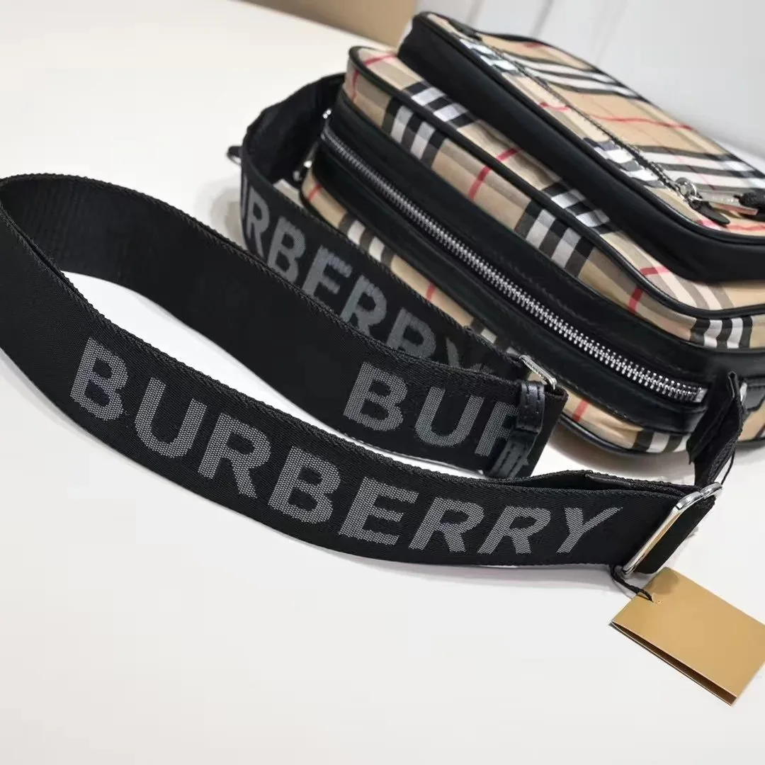 Burberry Check Leather Crossbody Bag — Photo 5