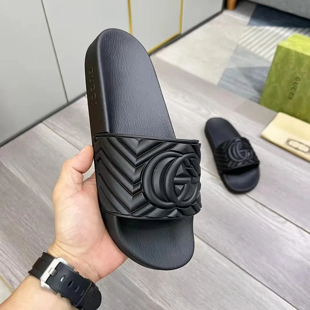 Gucci Double G Matelasse Rubber Slide Sandal