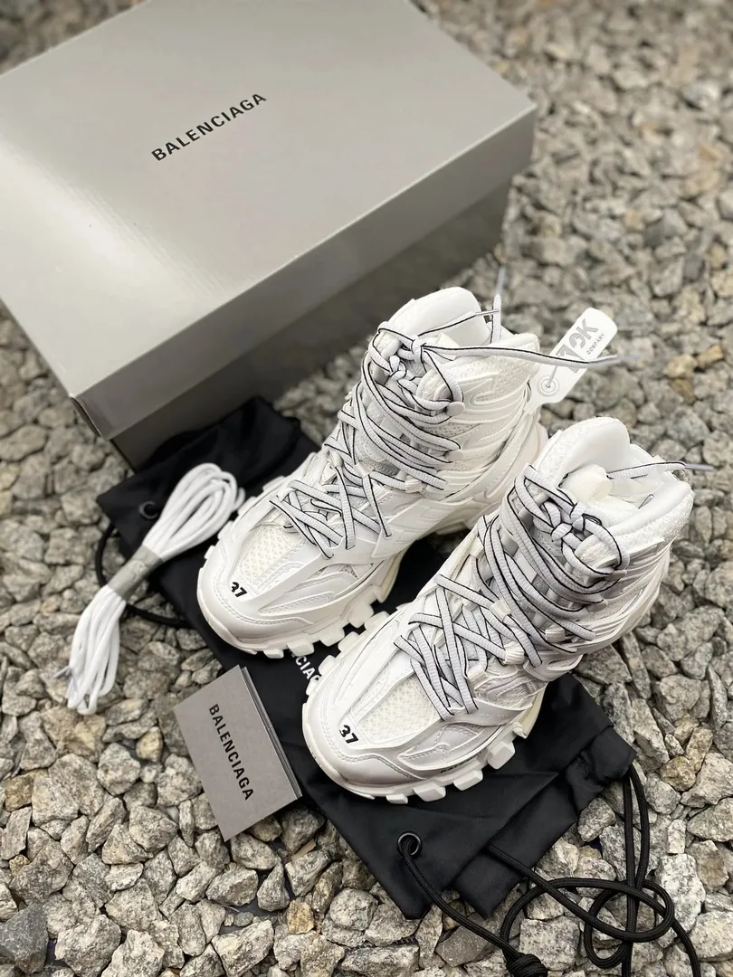 Balenciaga Track White Cream High-Top Trainers — QC