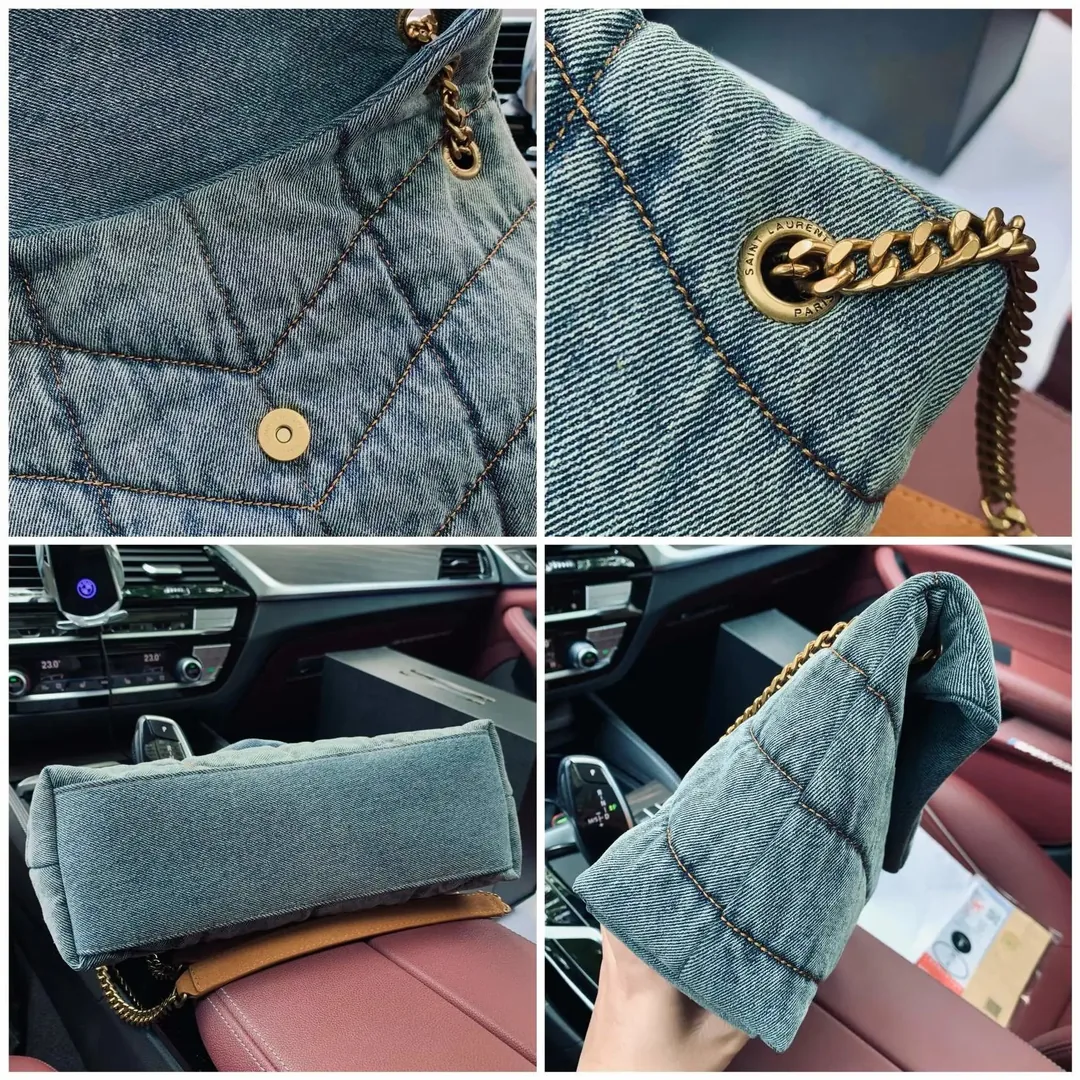 Saint Laurent Denim Blue Chain Bag — Zdjęcie 9